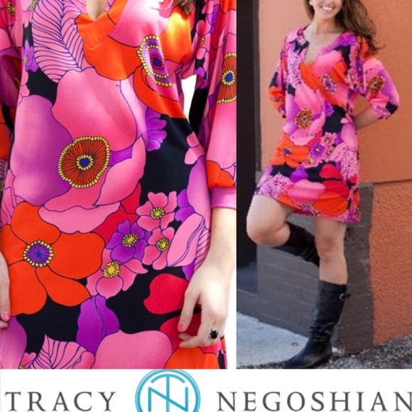 🌸Tracy Negoshian Dawn Large Floral Dress - Picture 2 of 5